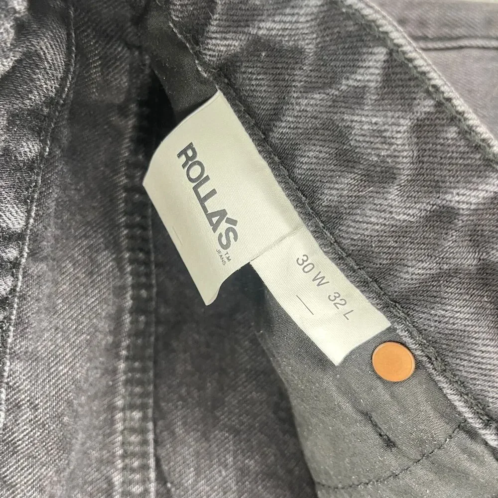 Rolla's Jeans Womens 30x32 Black Straight Leg Vintage Inspired Australian Denim - Picture 3 of 10